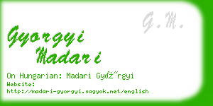 gyorgyi madari business card